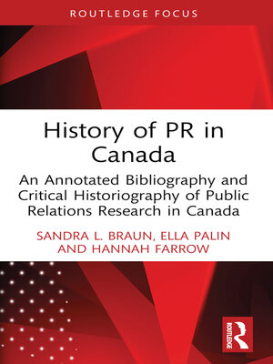 cover image of History of PR in Canada